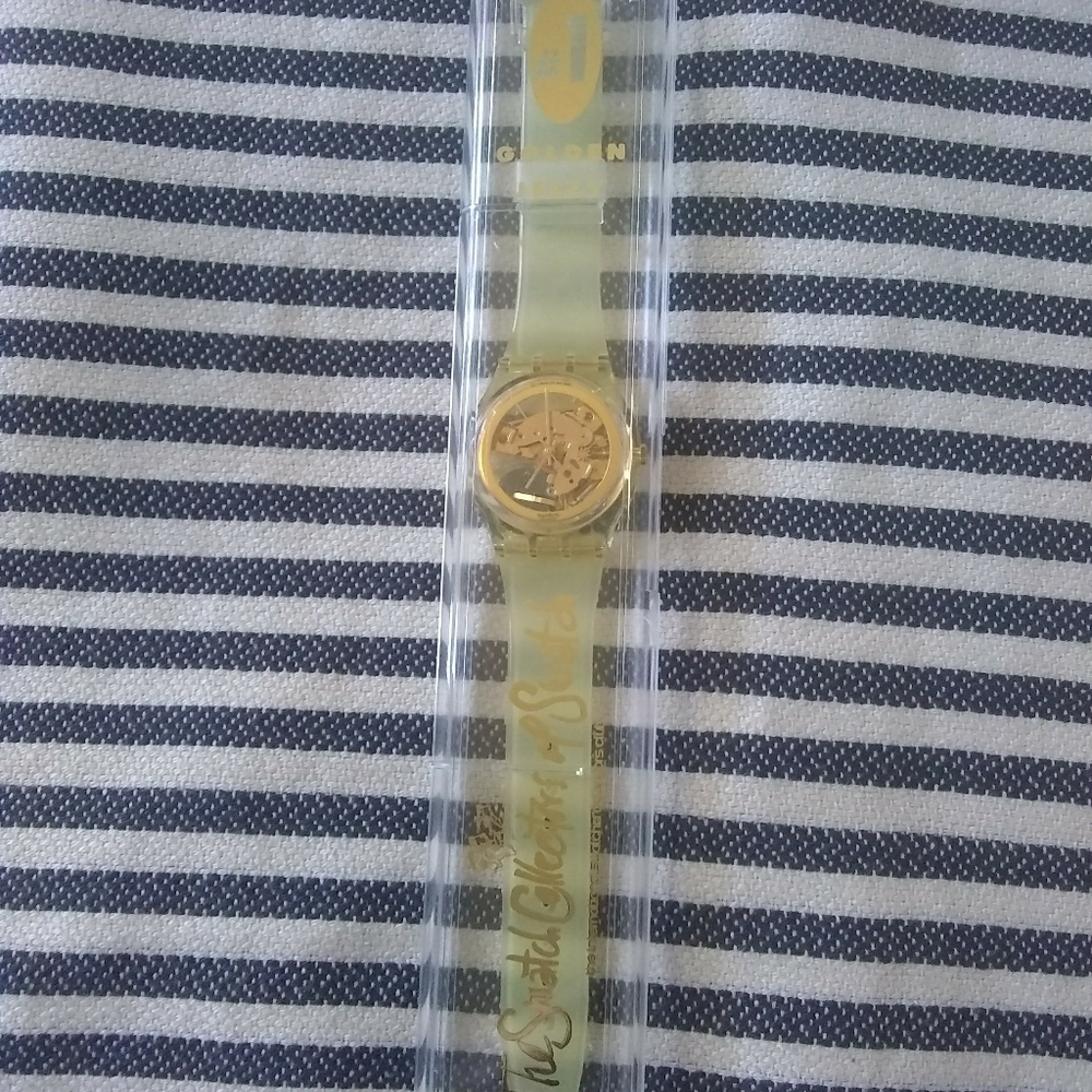 ☆SOLD☆SWATCH WATCH #1 GOLDEN JELLY 1990 RARE! - Picture 1 of 5